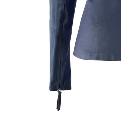 Lacivert Kadın Deri Ceket