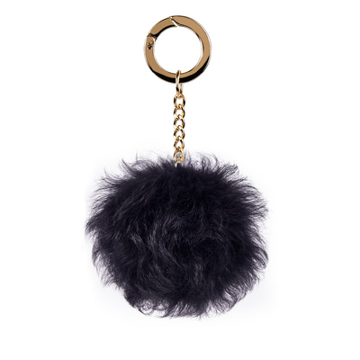 Lacivert Kadın Ponpon Anahtarlık