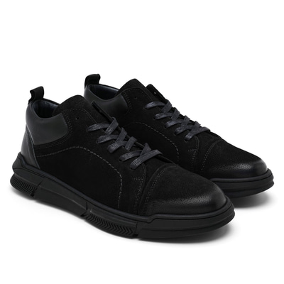 Lalia Siyah Erkek Nubuk Deri Ayakkabı