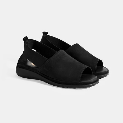 Laney Siyah Kadın Nubuk DesaComfort Deri Sandalet