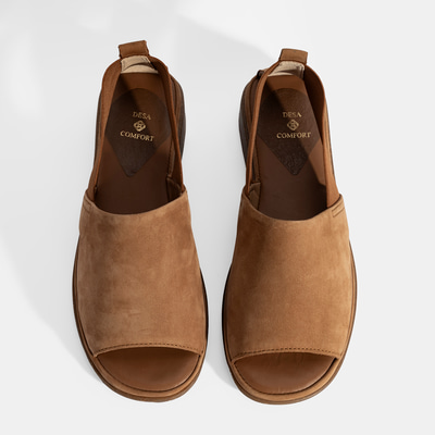 Laney Taba Kadın Nubuk DesaComfort Deri Sandalet