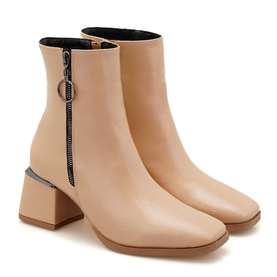 Laura Krem Kadın Topuklu Bot