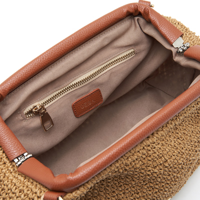 Lazuli Bej Kadın Hasır Clutch