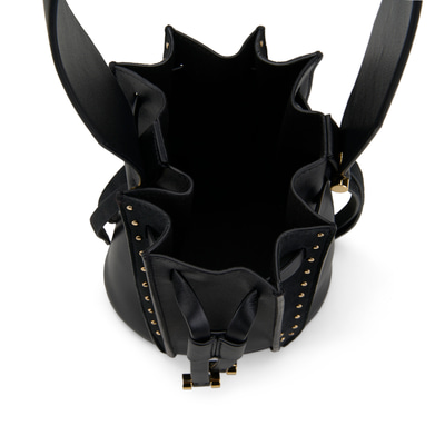 Lesi Siyah Kadın Deri Omuz Çantası