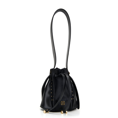 Lesi Siyah Kadın Deri Omuz Çantası