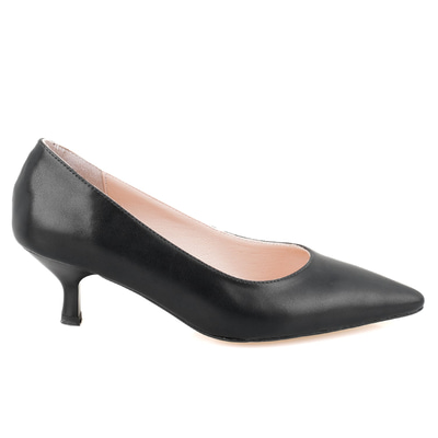 Lesley Siyah Kadın Kısa Topuklu Ayakkabı