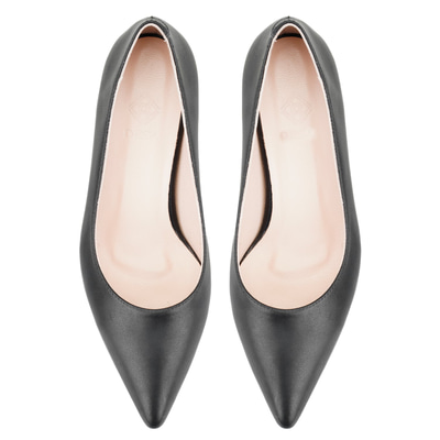 Lesley Siyah Kadın Kısa Topuklu Ayakkabı