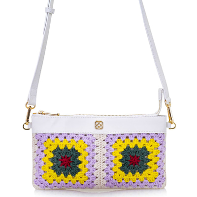 Lila Kadın Örgülü Omuz Çantası