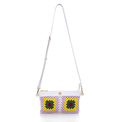 Lila Kadın Örgülü Omuz Çantası