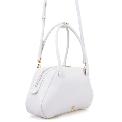 Lillesol Beyaz Kadın Deri Omuz Çantası