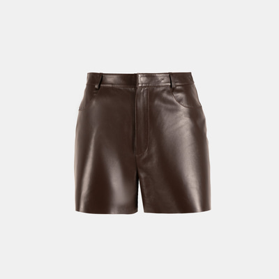 Limited Edition Kadın Kahve Deri Şort