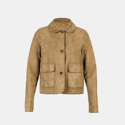 Limited Edition Kadın Vizon Süet Kısa Ceket