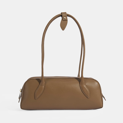 Limited Edition Kahve Kadın Yaprak Detaylı Deri Omuz Çantası