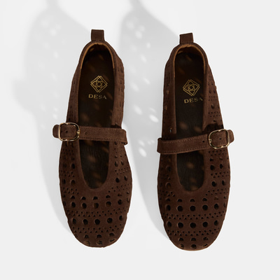 Limited Edition Kamitre Kahve Kadın Süet Mary Jane Babet