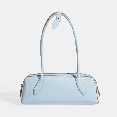 Limited Edition Mavi Kadın Yaprak Detaylı Deri Omuz Çantası