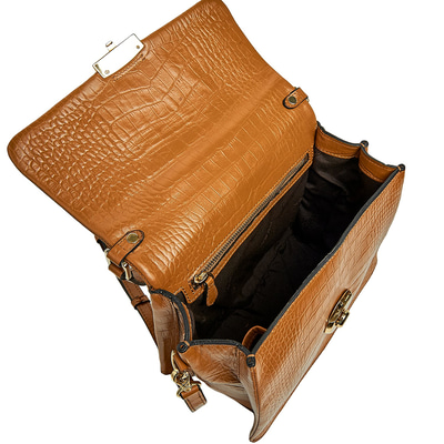 Lisare Kadın Kroko Baskılı Deri Omuz Askılı Çanta