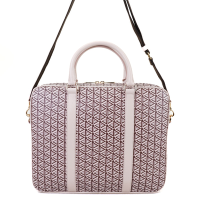 Lizana Bej Kadın Monogram Evrak Çantası