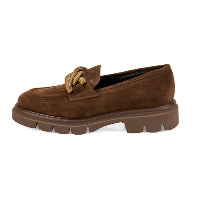 Luca Grossi Aurora Kahve Kadın Toka Detaylı Deri Loafer