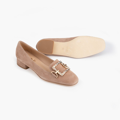 Luca Grossi Bej Kadın Topuklu Babet