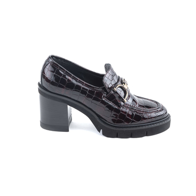 Luca Grossi Bice Siyah Kadın Toka Detaylı Topuklu Loafer