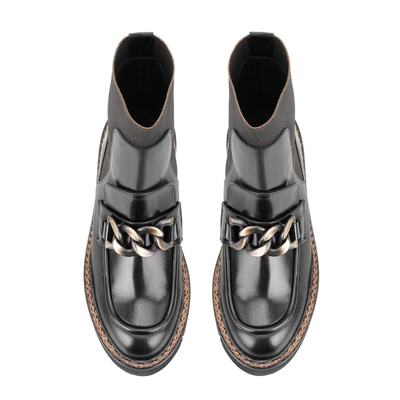 Luca Grossi Fulvia Siyah Kadın Toka Detaylı Lastikli Chelsea Bot