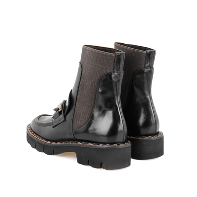 Luca Grossi Fulvia Siyah Kadın Toka Detaylı Lastikli Chelsea Bot