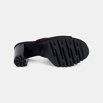 Luca Grossi Kadın Acı Kahve Platform Topuklu Süet Terlik