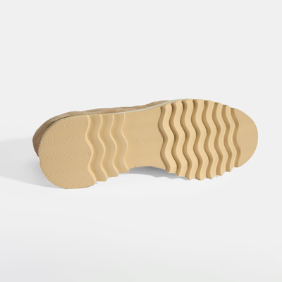 Luca Grossi Kadın Bej Bağcıklı Süet Spor Ayakkabı