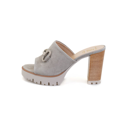 Luca Grossi Kadın Gri Topuklu Terlik