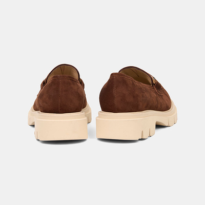 Luca Grossi Kadın Kahve Metal Tokalı Kalın Tabanlı Süet Loafer