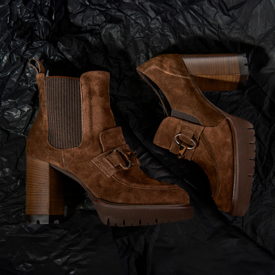 Luca Grossi Kadın Kahve Süet Topuklu Bot