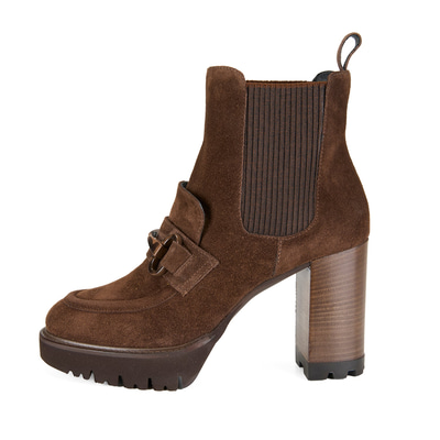 Luca Grossi Kadın Kahve Süet Topuklu Bot
