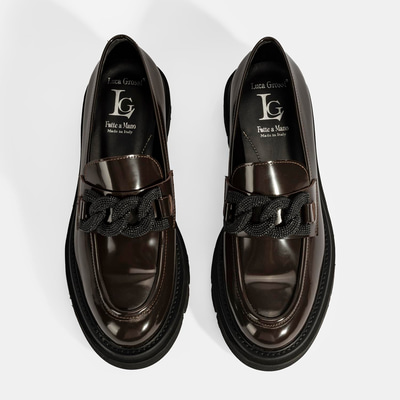 Luca Grossi Kadın Kahve Toka Detaylı Deri Loafer