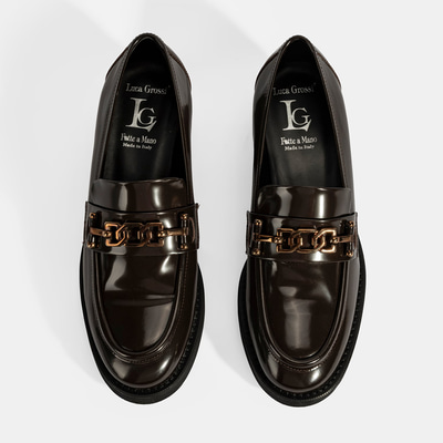 Luca Grossi Kadın Kahve Toka Detaylı Deri Loafer