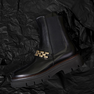 Luca Grossi Kadın Siyah Deri Bot