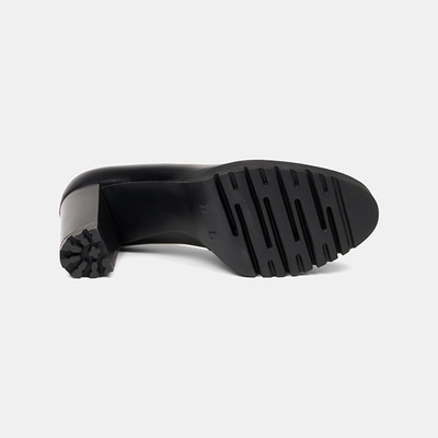 Luca Grossi Kadın Siyah Deri Platform Topuklu Ayakkabı