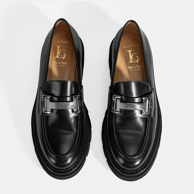 Luca Grossi Kadın Siyah Toka Detaylı Deri Loafer