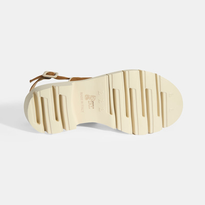 Luca Grossi Kadın Taba Ayarlanabilir Toka Aksesuarlı Süet Sandalet