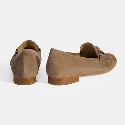 Luca Grossi Kadın Vizon Toka Aksesuarlı Süet Loafer