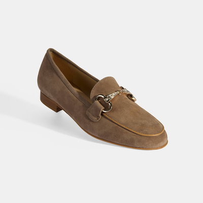 Luca Grossi Kadın Vizon Toka Aksesuarlı Süet Loafer