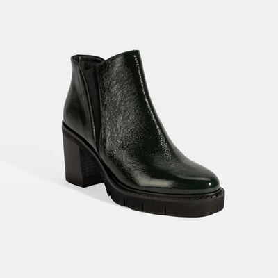 Luca Grossi Kadın Yeşil Platform Topuklu Rugan Bot