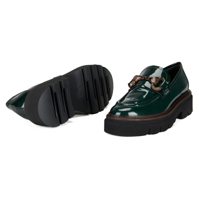 Luca Grossi Yeşil Kadın Deri Loafer Ayakkabı