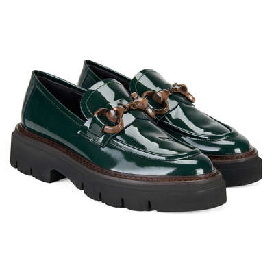 Luca Grossi Yeşil Kadın Deri Loafer Ayakkabı