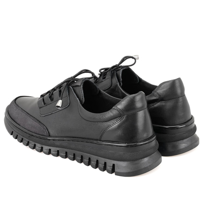 Lucian Siyah Kadın Deri Günlük Ayakkabı