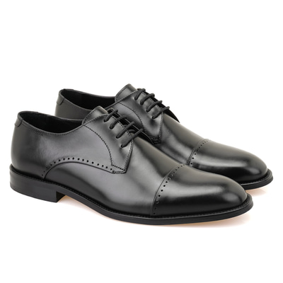 Lui Siyah Erkek Deri Klasik Ayakkabı