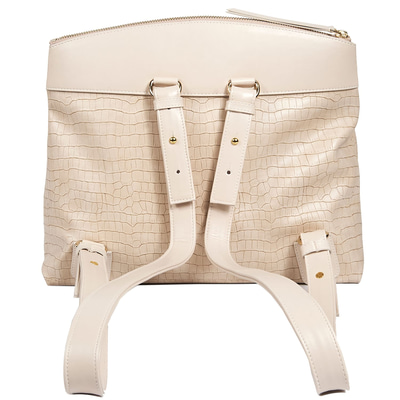 Luna Bej Kadın Kroko Baskılı Sırt Çantası
