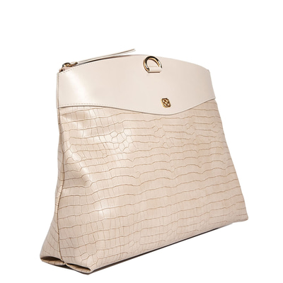 Luna Bej Kadın Kroko Baskılı Sırt Çantası