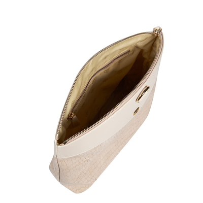 Luna Bej Kadın Kroko Baskılı Sırt Çantası