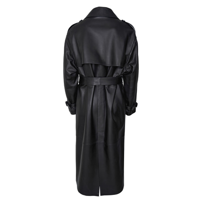 Lydia Siyah Kadın Deri Pardösü