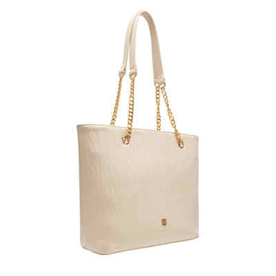 Madelyn Bej Kadın Zincir Detaylı  Alışveriş Çantası